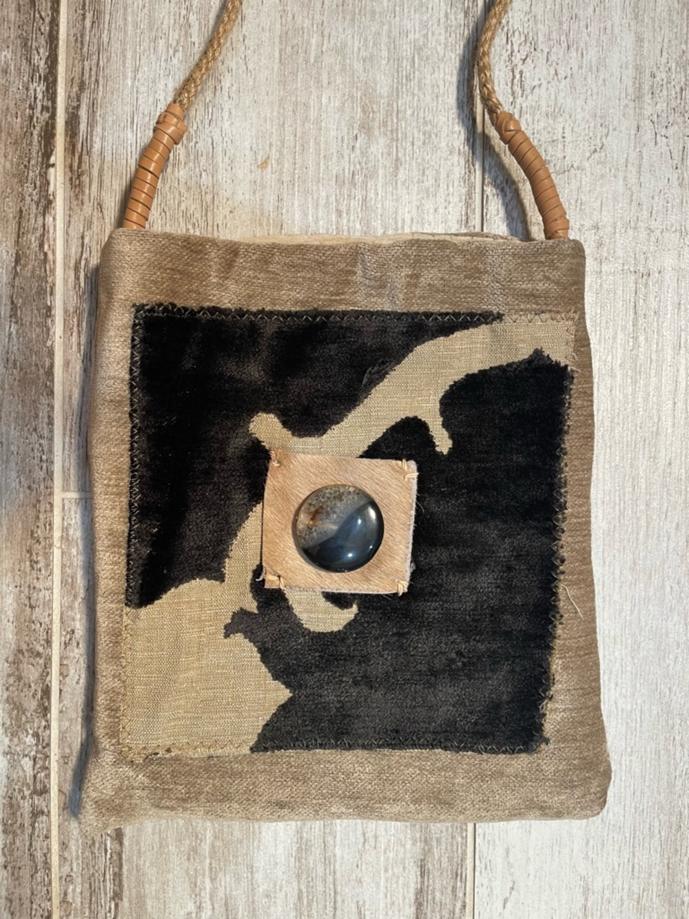 Pamela L Mason Purse Handmade Designer/Artist Signed Crossbody Bag Boho